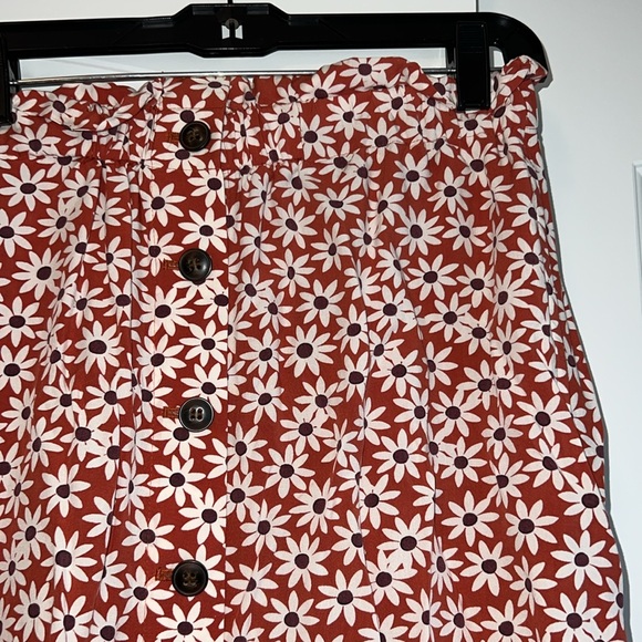 Madewell Paperbag Button-Front Mini Skirt **WORN ONCE** - Picture 3 of 5